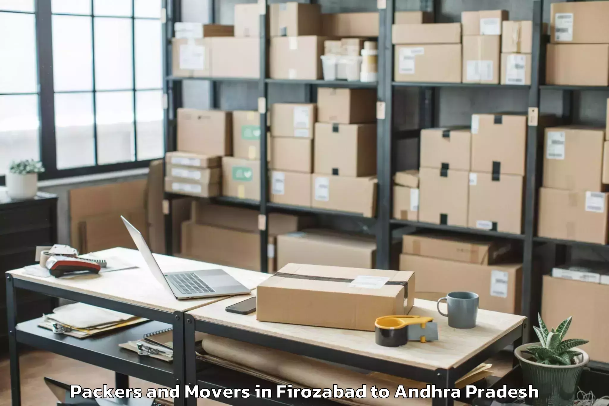 Book Firozabad to Kunavaram Packers And Movers